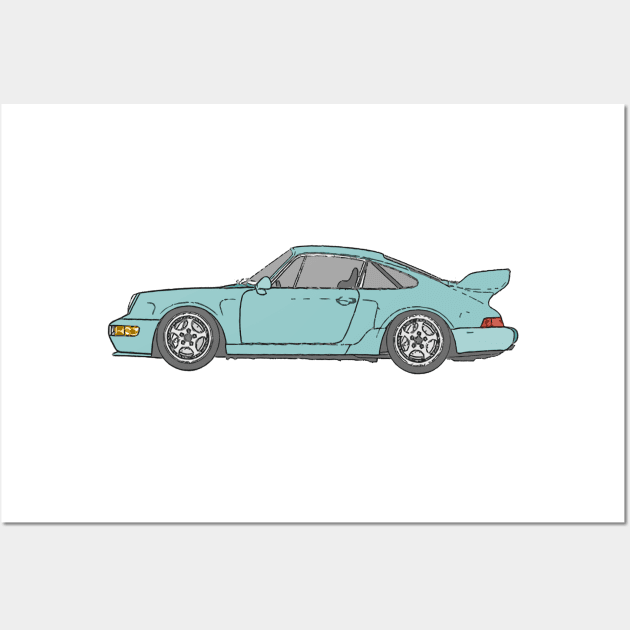 964 RS 3.8 Mint Green Wall Art by NeuLivery